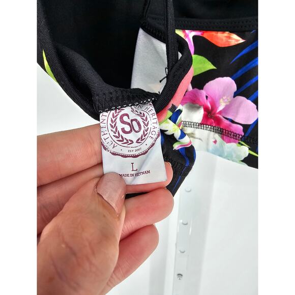 SO Intimates Womens Sz L Strappy Bralette Bra Colorful Floral Print - Picture 3 of 3